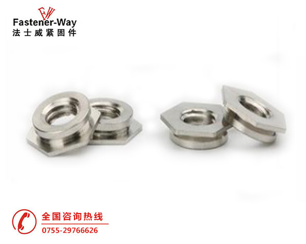 法士威美制齊平螺母鑲入螺母壓鉚件F-M3-1/2--F-M5-1/2&nbsp;&nbsp;