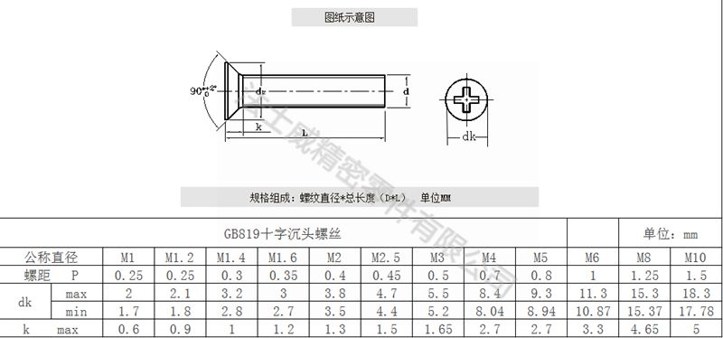 法士威GB819碳鋼十字槽沉頭螺絲_平頭螺釘8_規(guī)格 法士威GB819碳鋼十字槽沉頭螺絲_平頭螺釘8_規(guī)格