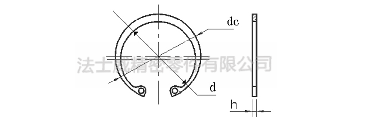法士威GB893.1不銹鋼孔卡擋圈孔用擋圈-規格