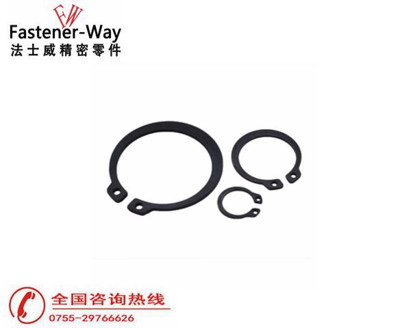 GB894.1軸卡軸用擋圈 碳鋼發黑C型卡簧6