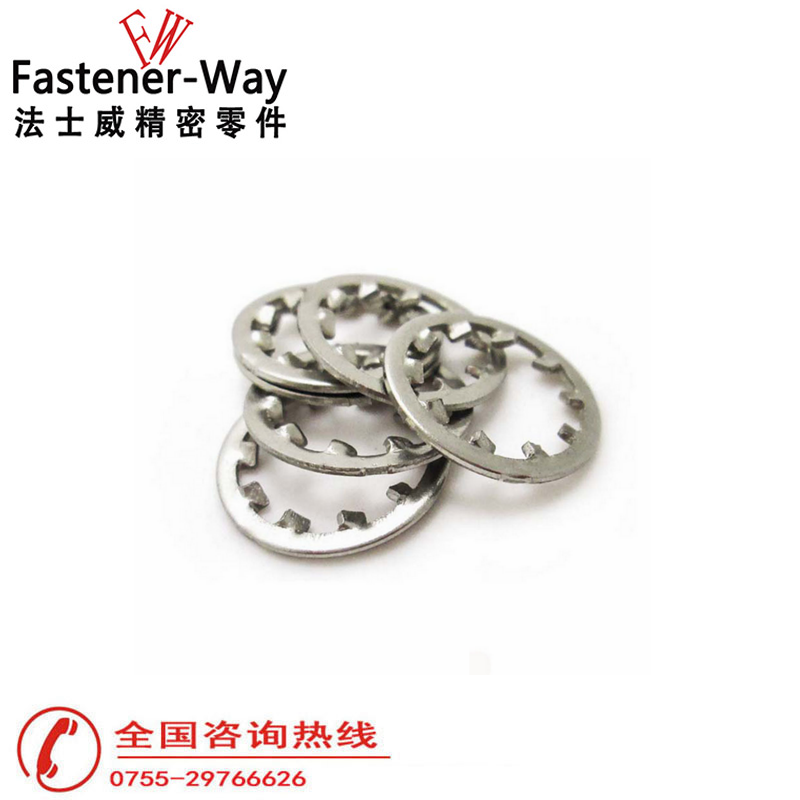 碳鋼鍍鋅GB861.1內花齒墊圈 防松止動墊片3